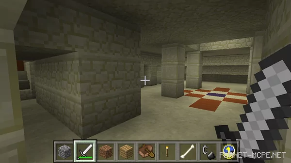 Screenshot of the Sandstone Fortress in Minecraft PE 0.13!