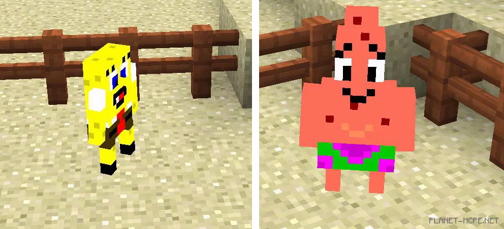 SpongeBob Mobs Mod 0.15.4/0.14.0/0.13.1