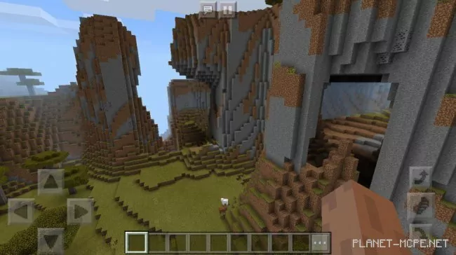 Seed for Huge Mountains with Caves in Acacia Biome 1.2