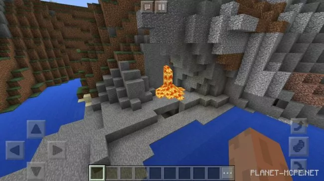 Seed for Mountain with Lava Waterfall 1.2