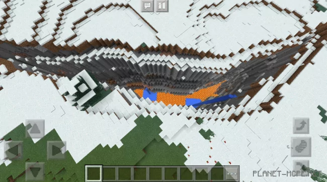 Seed for Huge Ravine in Snowy Biome 1.2