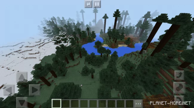 Seed for Huge Coniferous Forest and Snowy Biome Nearby 1.2