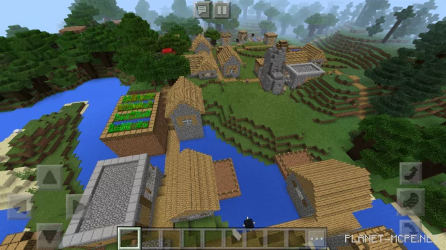 Seed for Village at Spawn and Large Coniferous Forest Nearby 1.2