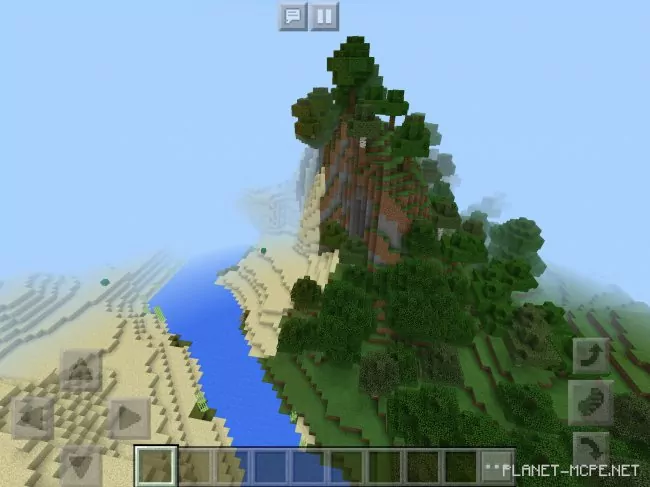 Seed for Many Water Bodies, Island with a Mountain and Trees 1.2