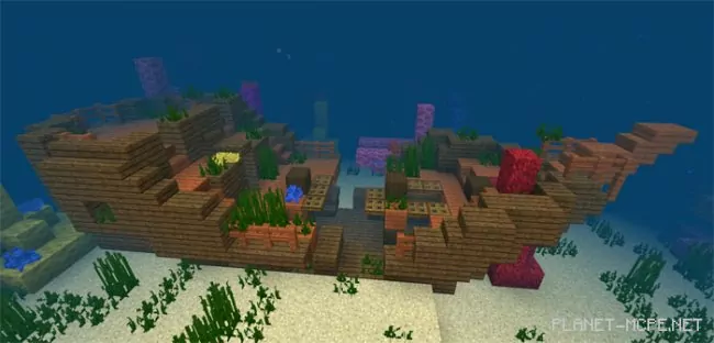 Seed for Sunken Ship Surrounded by Corals 1.3