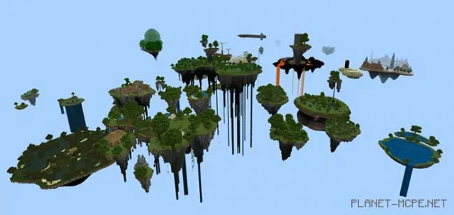 SkyWorld PE Map [Survival] [Custom Terrain]