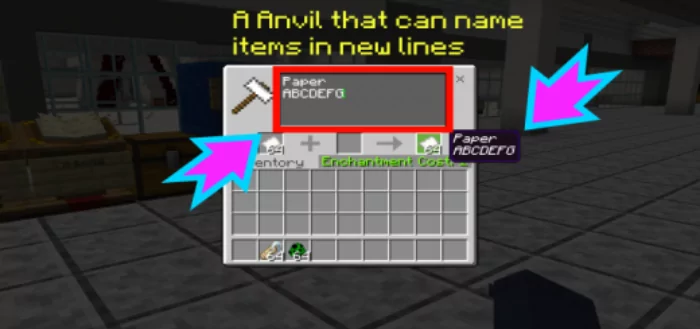 An Anvil That Can Name Items In New Lines