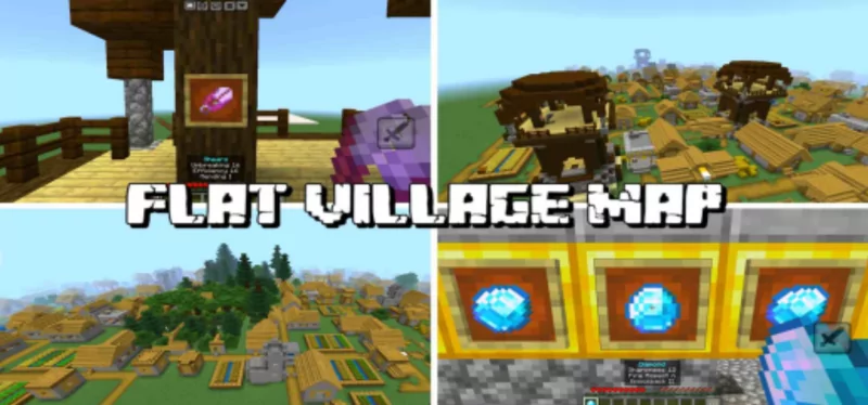 Flat World with Village Map