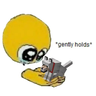 gently holds